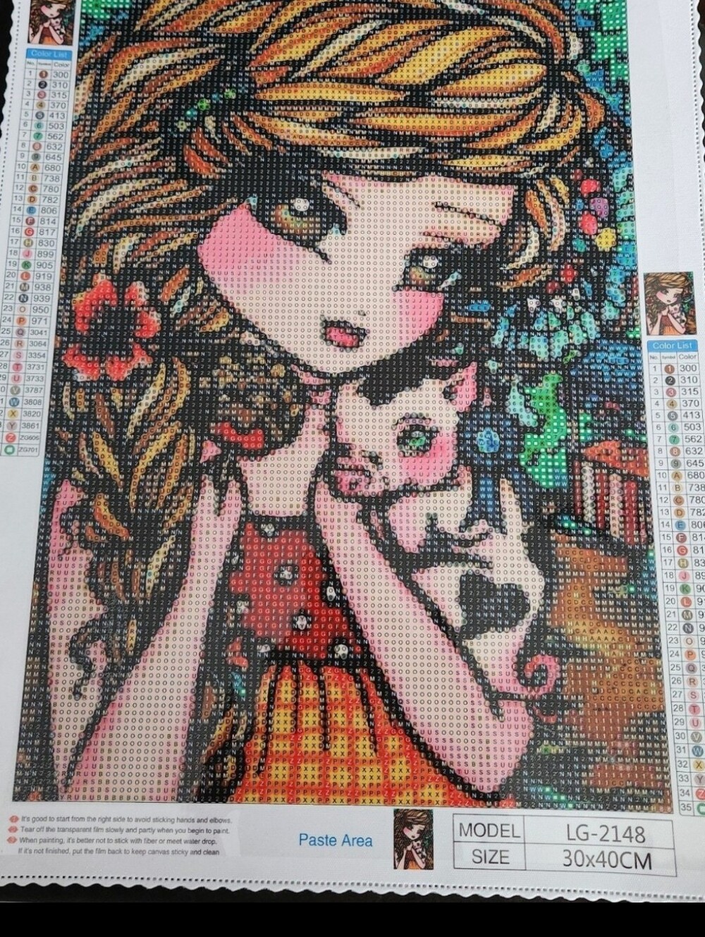 Piggie Girl DIY 5D Full Round Drill Diamond Painting